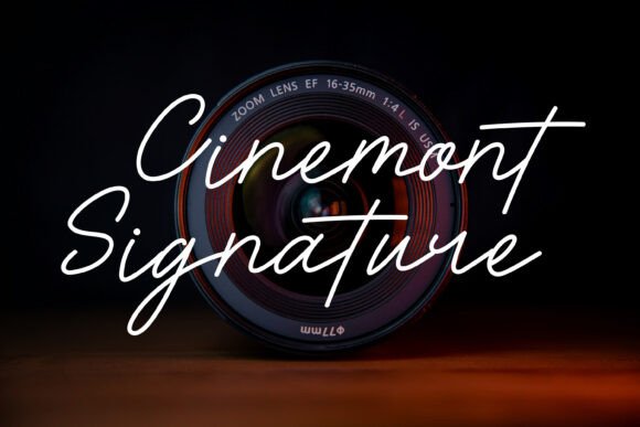 Cinemont Signature Font for Editorial Design