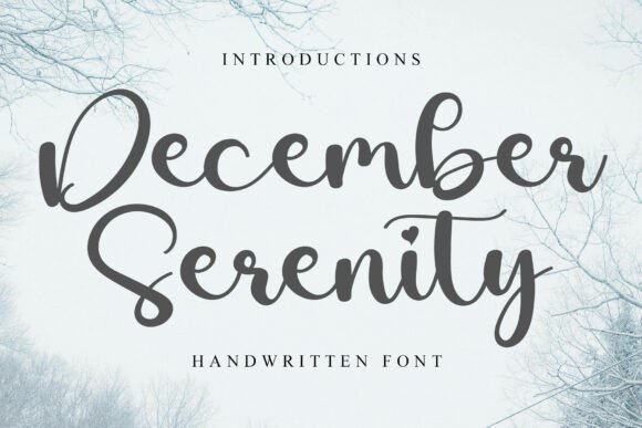 December Serenity: The Handwritten Typeface for Modern Editorial Design