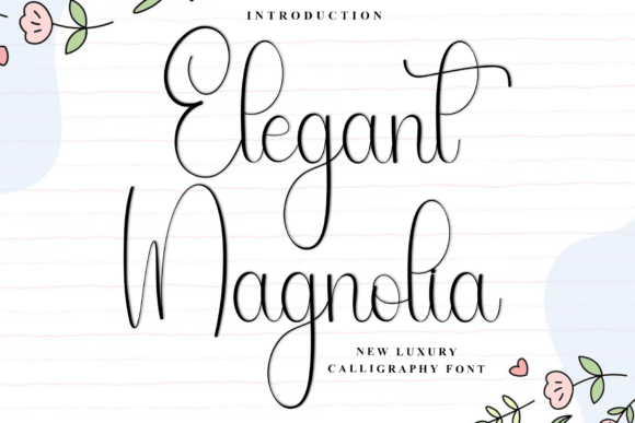 Elegant Magnolia: A Festive Font for Holiday Campaigns