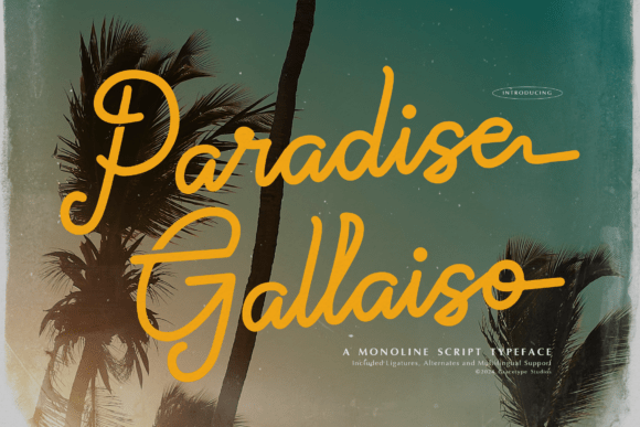 Paradise Gallaiso: A Script Font for Warmth and Elegance