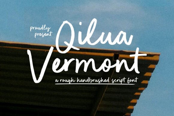 Qilua Vermont for Web Design: A Bold Script Font in Action