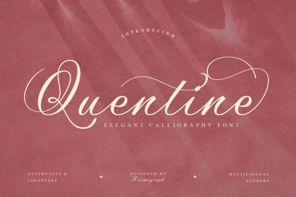 Quentine: A Timeless Script Font for Editorial Design