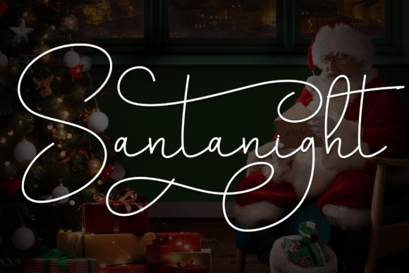 Santanight: A Handwritten Script Font for Elegant Branding