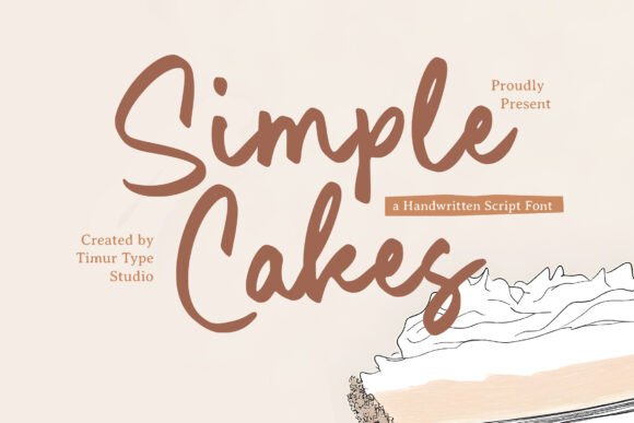 Simple Cakes Font for Handmade Creations